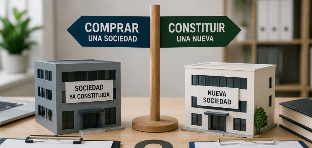 Comprar una sociedad o constituirla